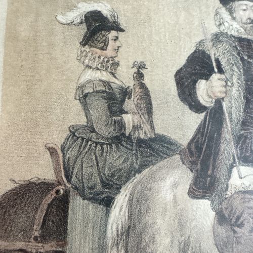 Charlcote Warwickshire Lithograph Nash Mclean Print Coloured Antique photo buy