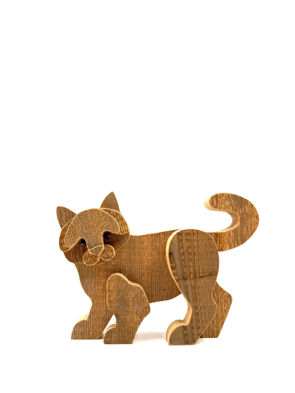 Bottega Michelangeli, Cat Wood Sculpture, Orvieto Italy 1970s photo furniture
