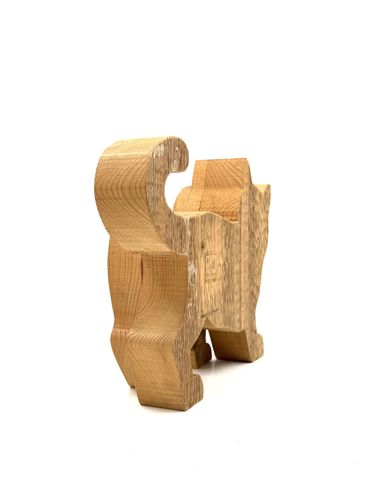 550.0 Bottega Michelangeli, Cat Wood Sculpture, Orvieto Italy 1970s photo