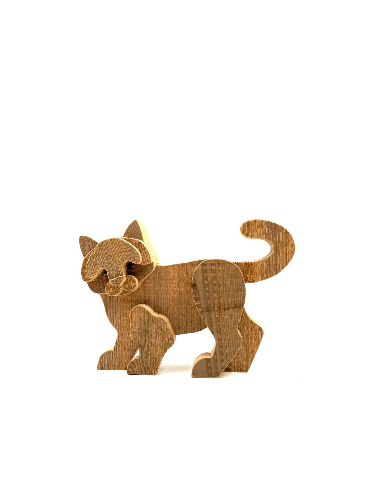 photo vinterior Bottega Michelangeli, Cat Wood Sculpture, Orvieto Italy 1970s