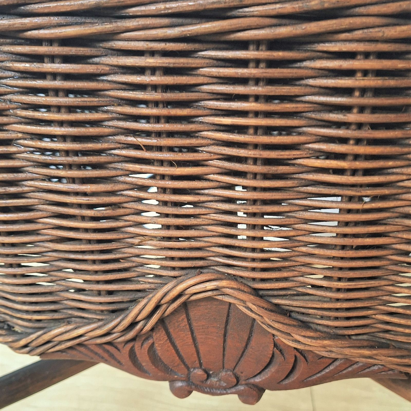 Art Nouveau Armchair In Rattan & Bamboo, 1900s photo buy