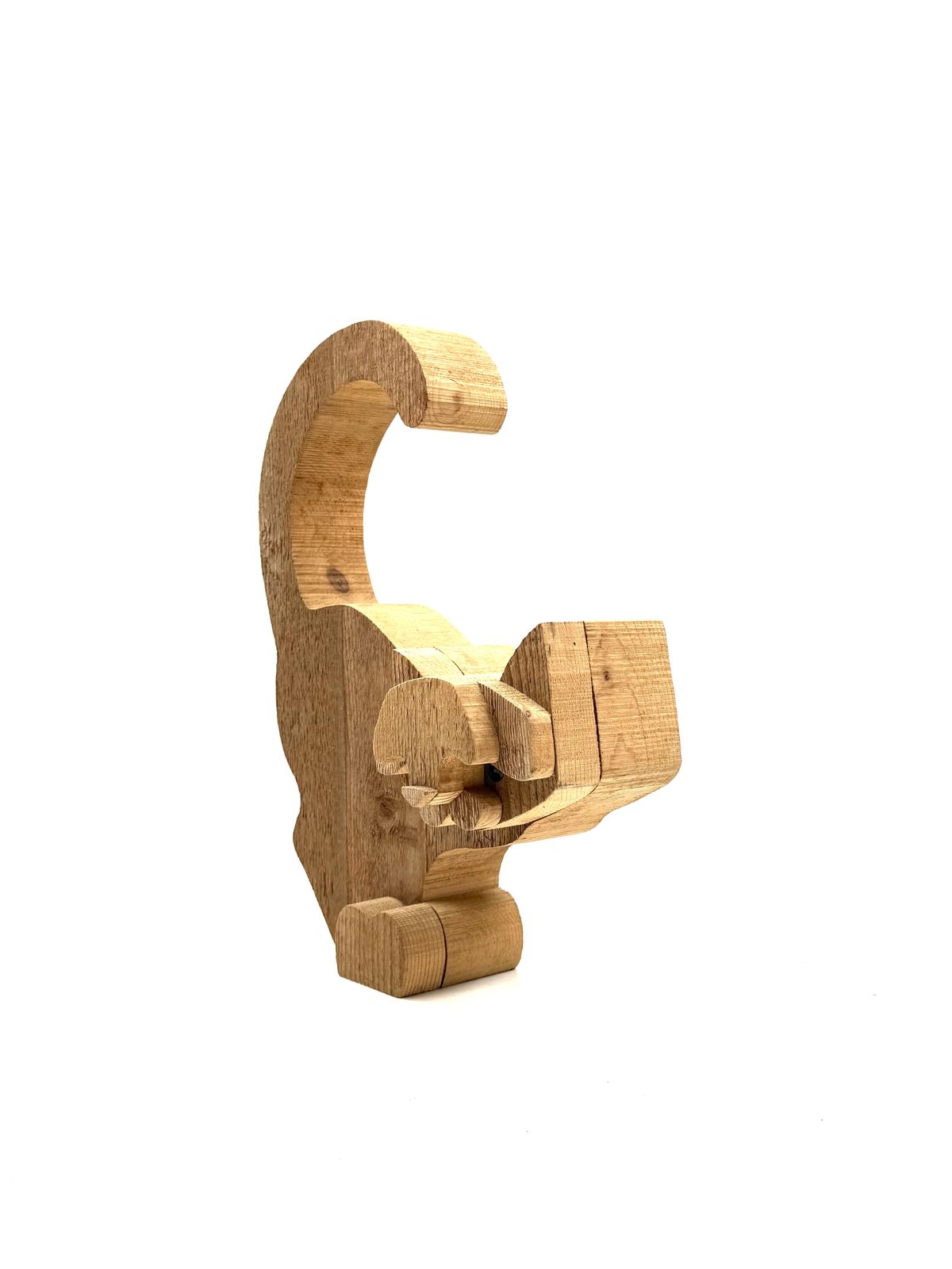 Bottega Michelangeli, Cat Wood Sculpture, Orvieto Italy 1970s photo vinterior