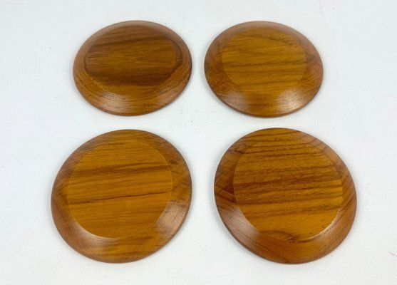 Mid Century Modern Scandinavian Teak Egg Cup By Karl Holmberg For Akta Teak, 1960s, Set Of 4 photo for sale