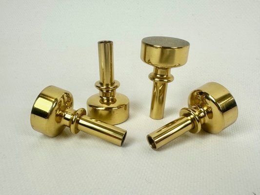Swedish Brass Candleholder L 92 By Hans Agne Jakobsson For Markaryd, 1970s, Set Of 4 photo for sale