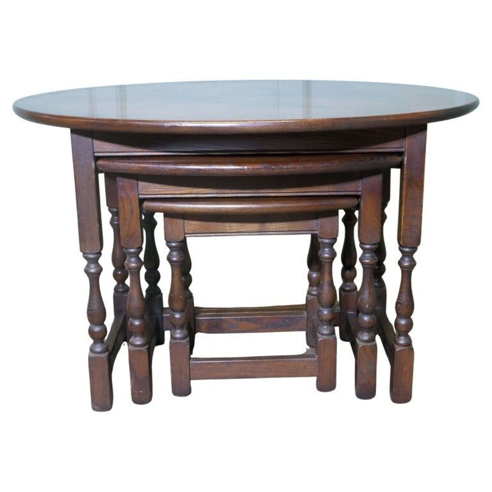 Oval Nest Of Tables In Oak By Old Charm