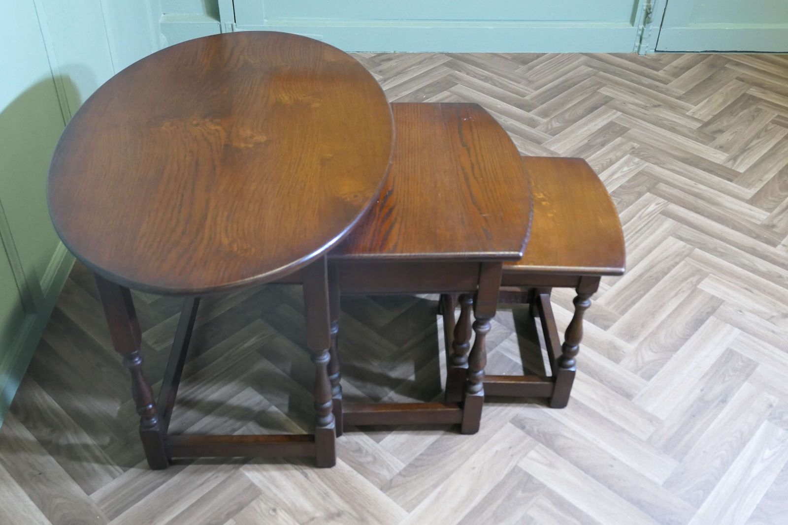 Oval Nest Of Tables In Oak By Old Charm photo 594.0