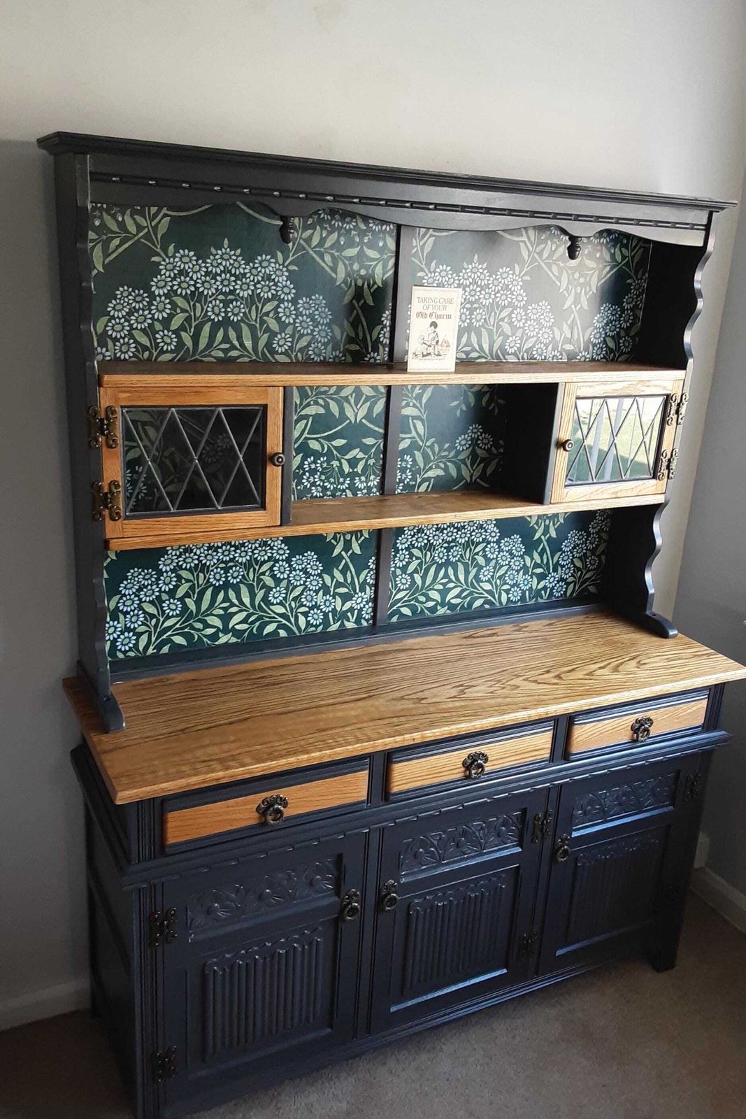 Oak Welsh Dresser., 1950s, Vintage photo 895.0