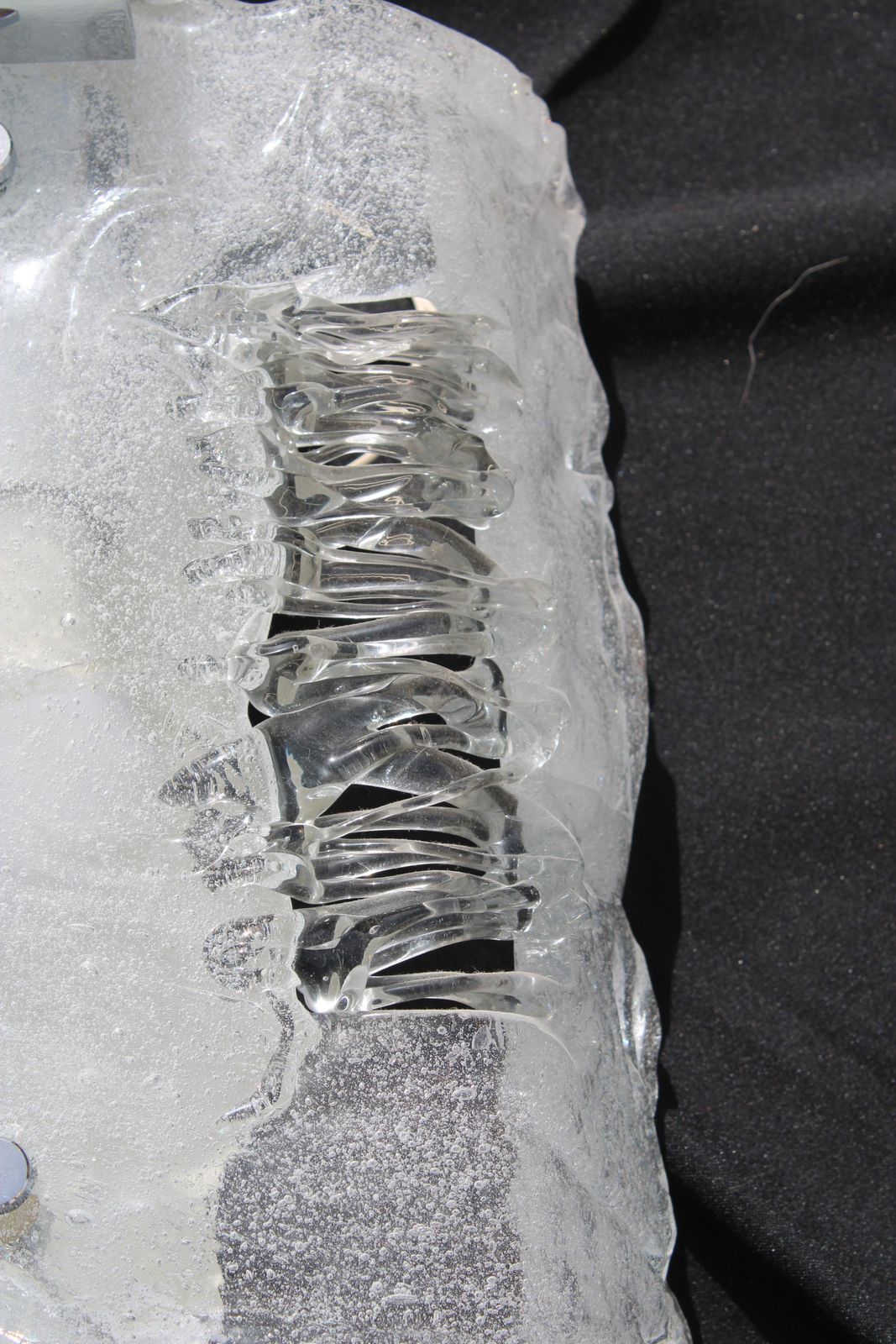 Pair Of Angelo Brotto Wall Lamps For Esperia 1970 Pulegoso Glass photo for sale