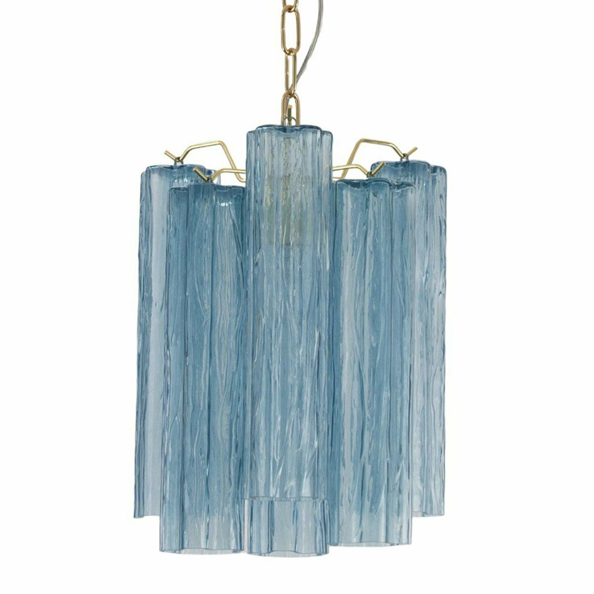 Tronchi Pendant Lamp In Blue Murano Glass, Vintage Style photo furniture