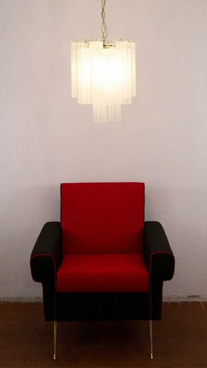 Murano Opal Glass Chandelier, Italy, Vintage Style photo vinterior
