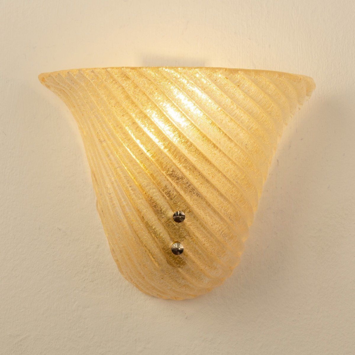 Set Of 2 Amber Murano Glass Wall Lamps, 1960s Vintage, Made In Italy Lighting photo 206.0