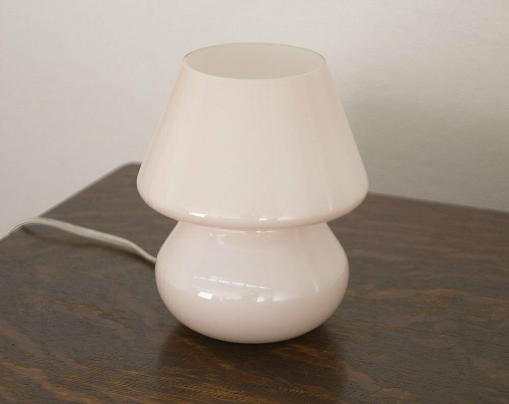 Italian Murano Glass Mushroom Lamps, 1990s, Set Of 2 photo vinterior