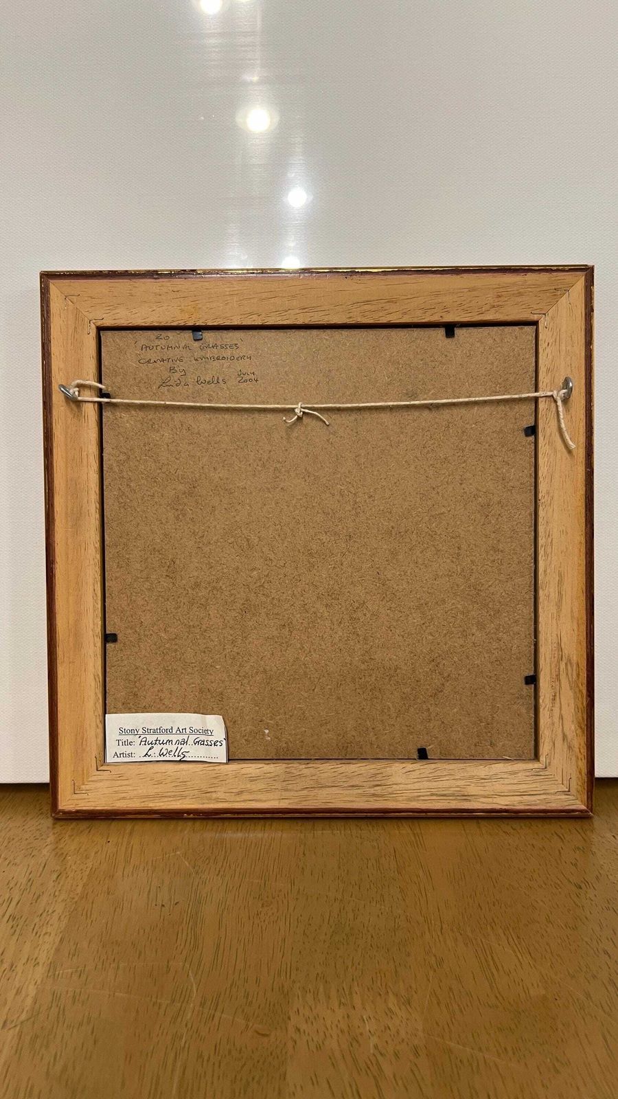 Vintage Framed Creative Embroidery 'Autumn Grasses' By Lida Wells photo buy