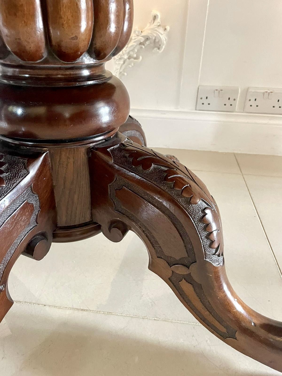 Furniture Antique 19th Century Quality Mahogany Dining Table photo