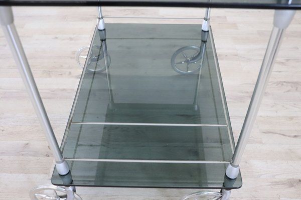 Chromed Metal And Glass Drinks Trolley, 1980s photo 1624.0