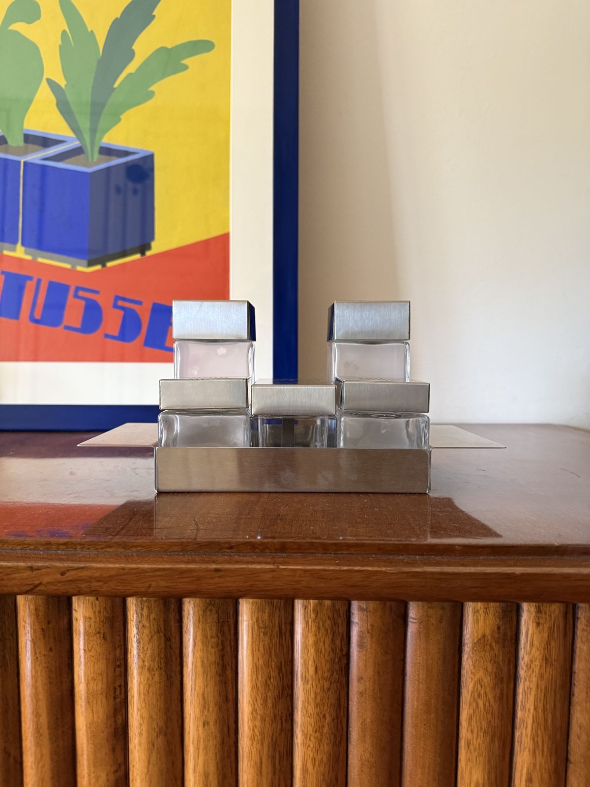 photo furniture Hollywood Regency Cruet Set, Manifattura Zani Italy, 1970s.