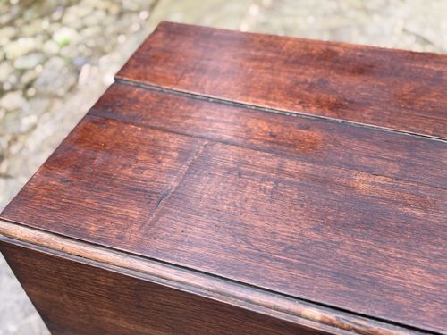English Original Antique Oak Drop Leaf  Plank Kitchen Dining Table C 1700's photo Furniture