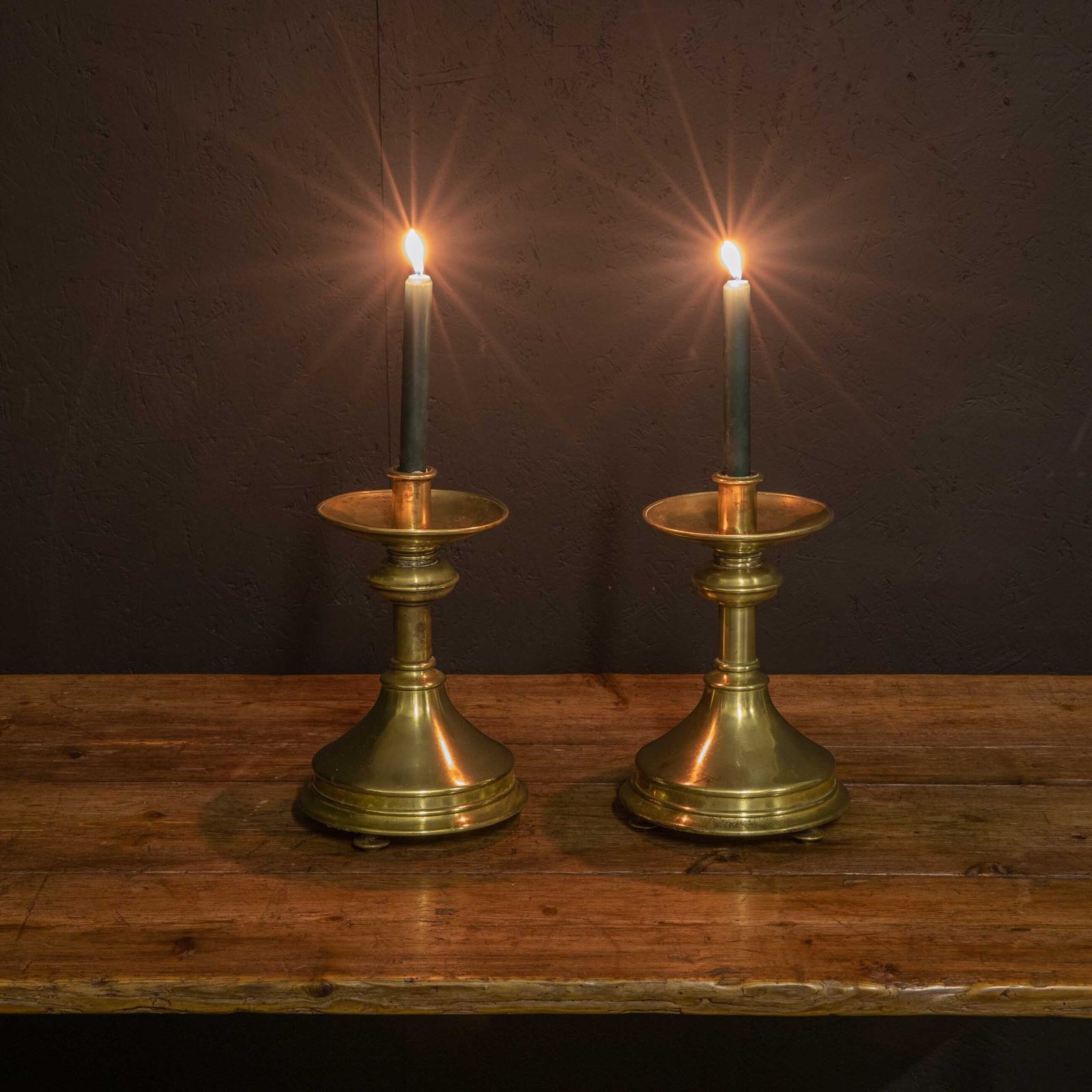 Victorian Brass Pricket Sticks photo for sale