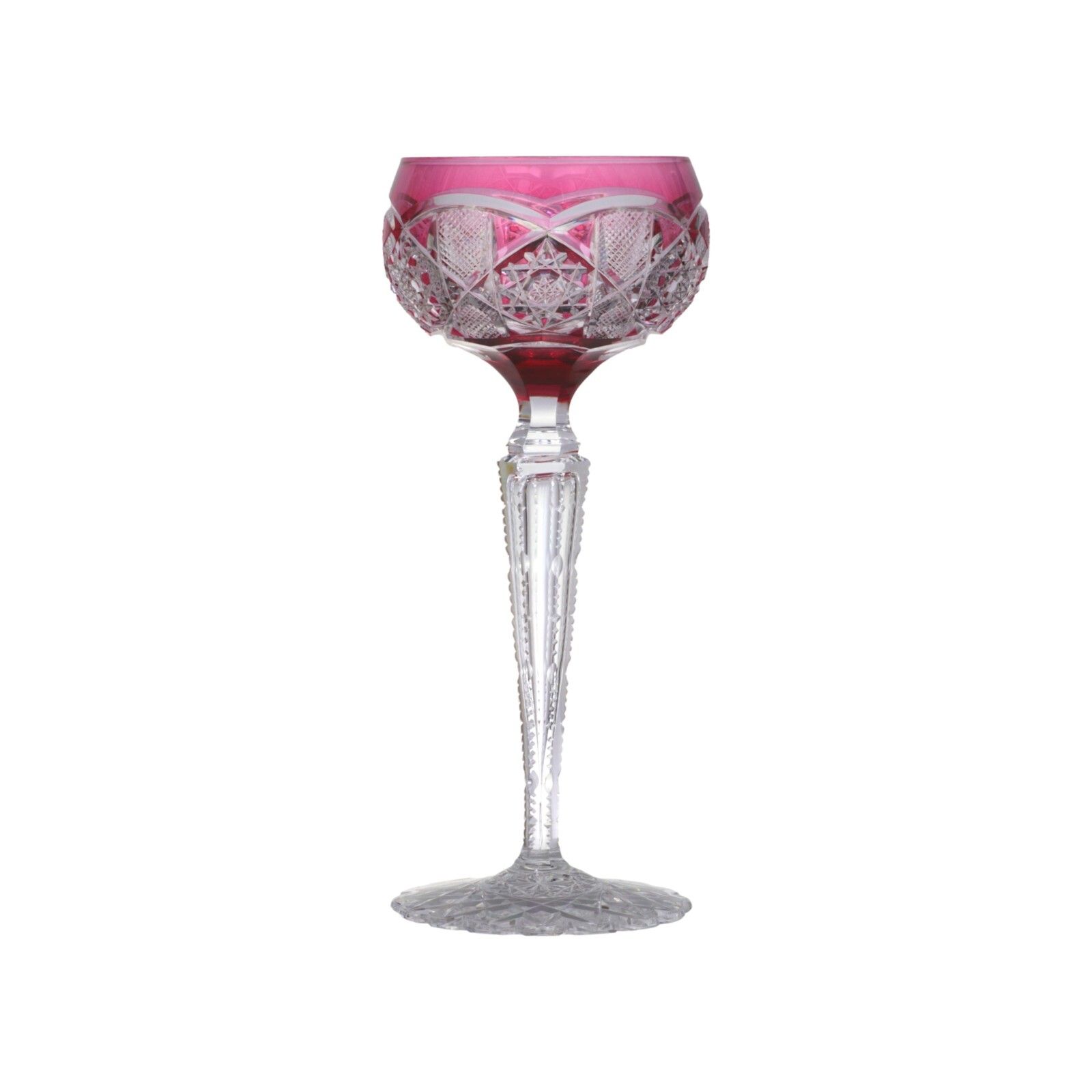 Val St Lambert Crystal Saarbrucken Set 6 Hock Wine Glass / Glasses 7 3/4" photo furniture