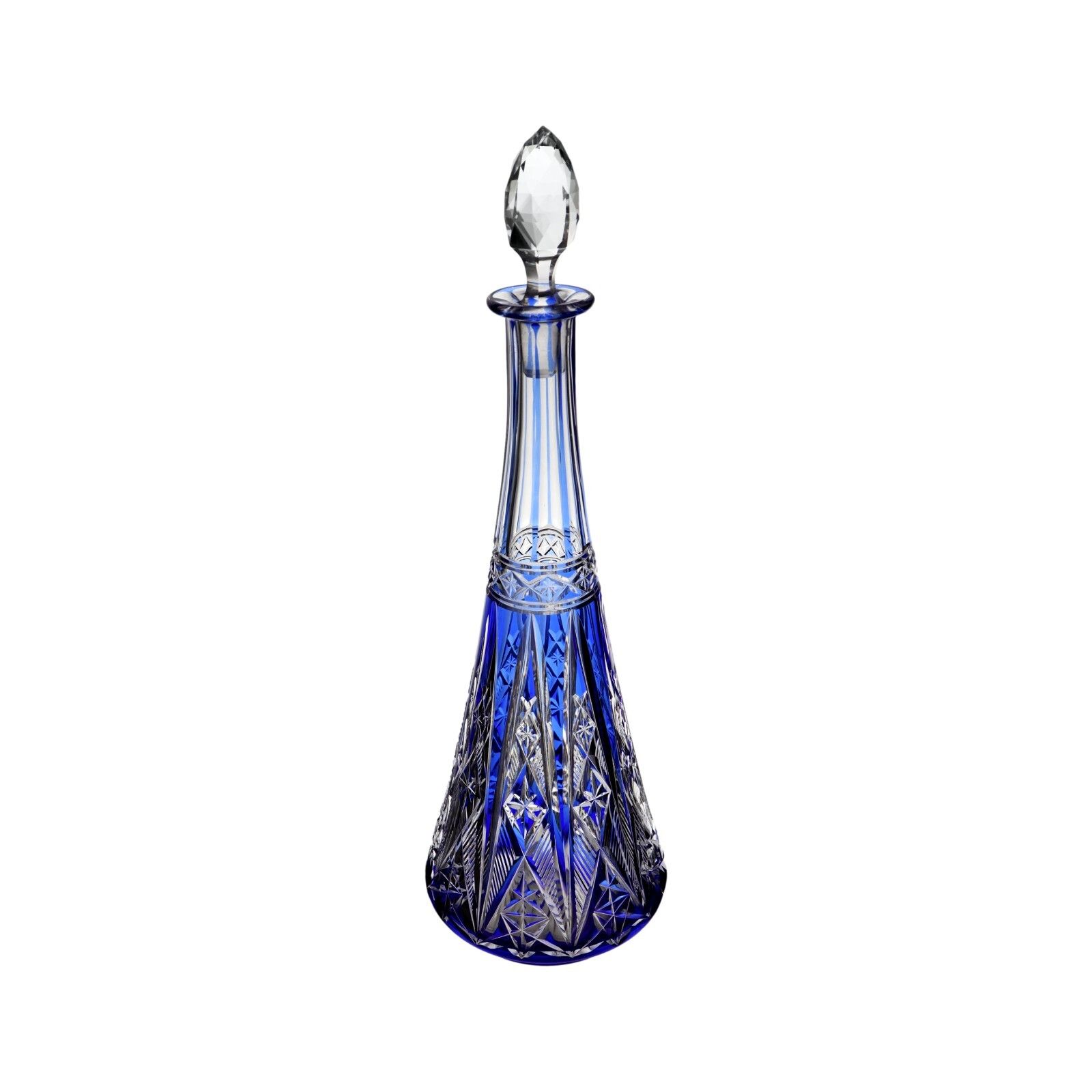 St Louis Crystal Fantasy Design Cobalt Blue Decanter / Decanter 15" photo furniture