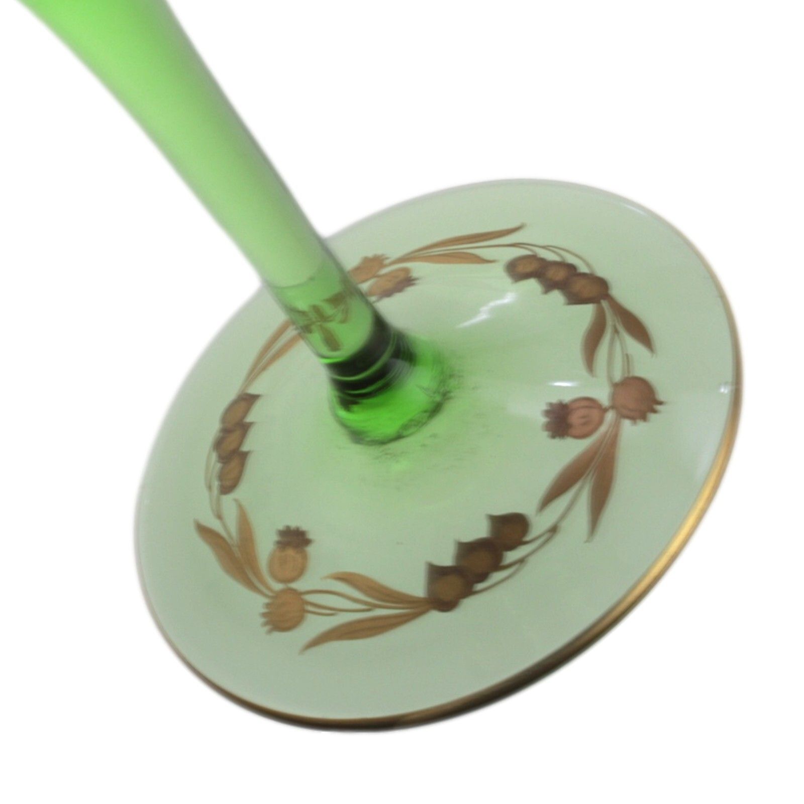 Bohemian Art Nouveau / Josephinenhutte Enamel Hock Wine Glass 18.5cm photo Home Decor