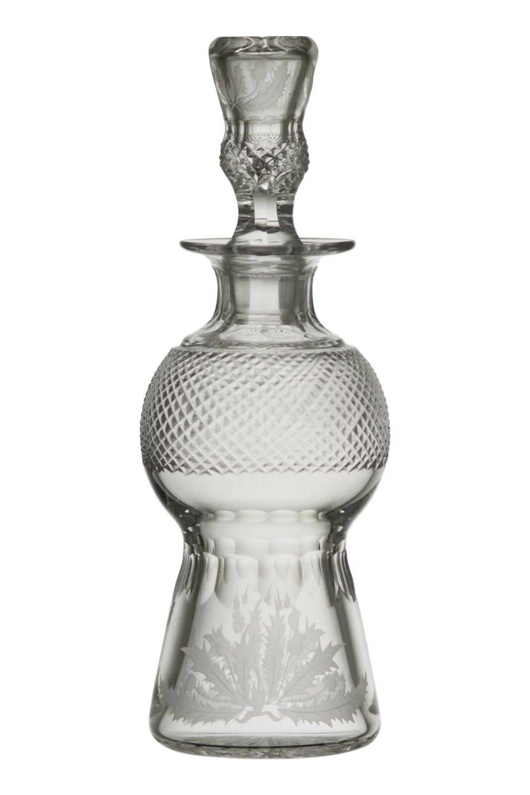 Edinburgh Crystal Thistle Cut Liqueur Decanter / Decanters 8" (2nd)