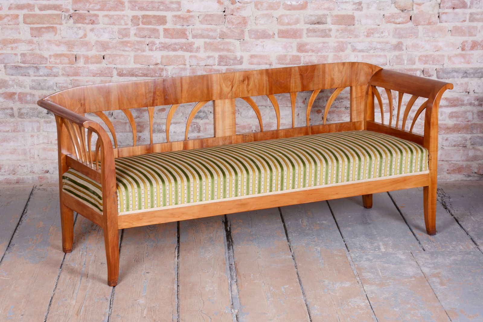 Restored Biedermeier Sofa, Cherry Wood, Spruce, Revived Polish, Austria, 1820s photo 2150.0