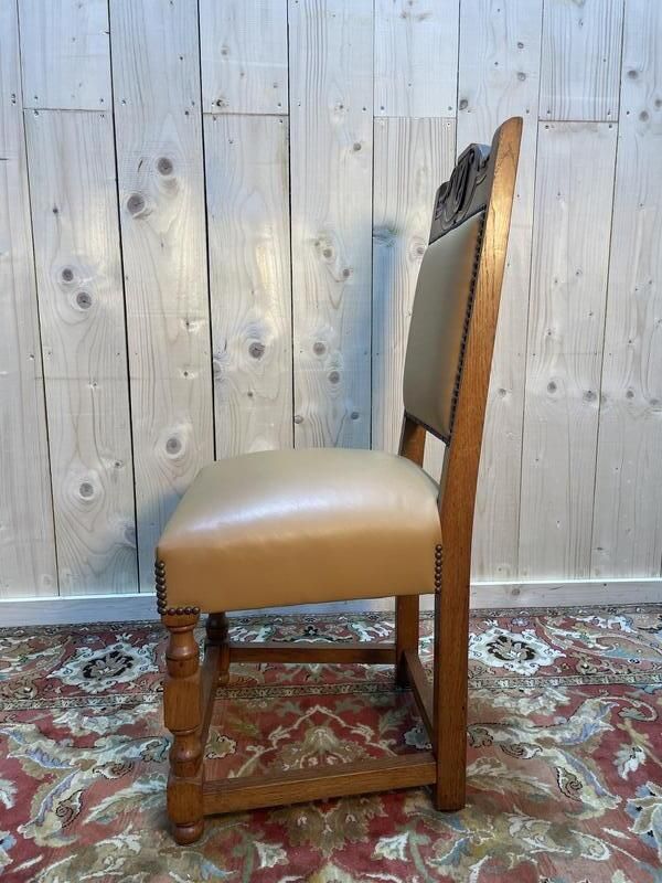 Suite De 8 Chaises Style Louis XIII   Haute époque En Cuir photo Furniture