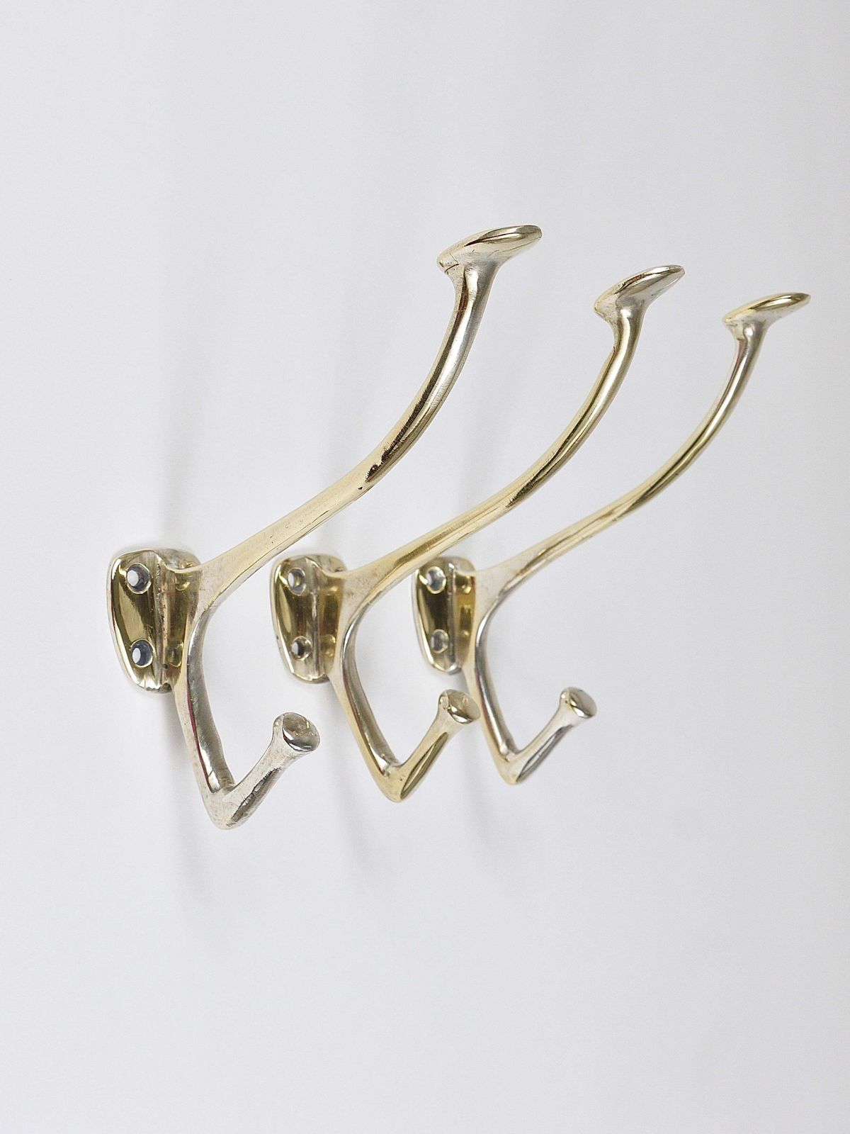 Up To 6 Adolf Loos Art Nouveau Nickel Brass Wall Hooks Café Capua Vienna, 1900s photo furniture