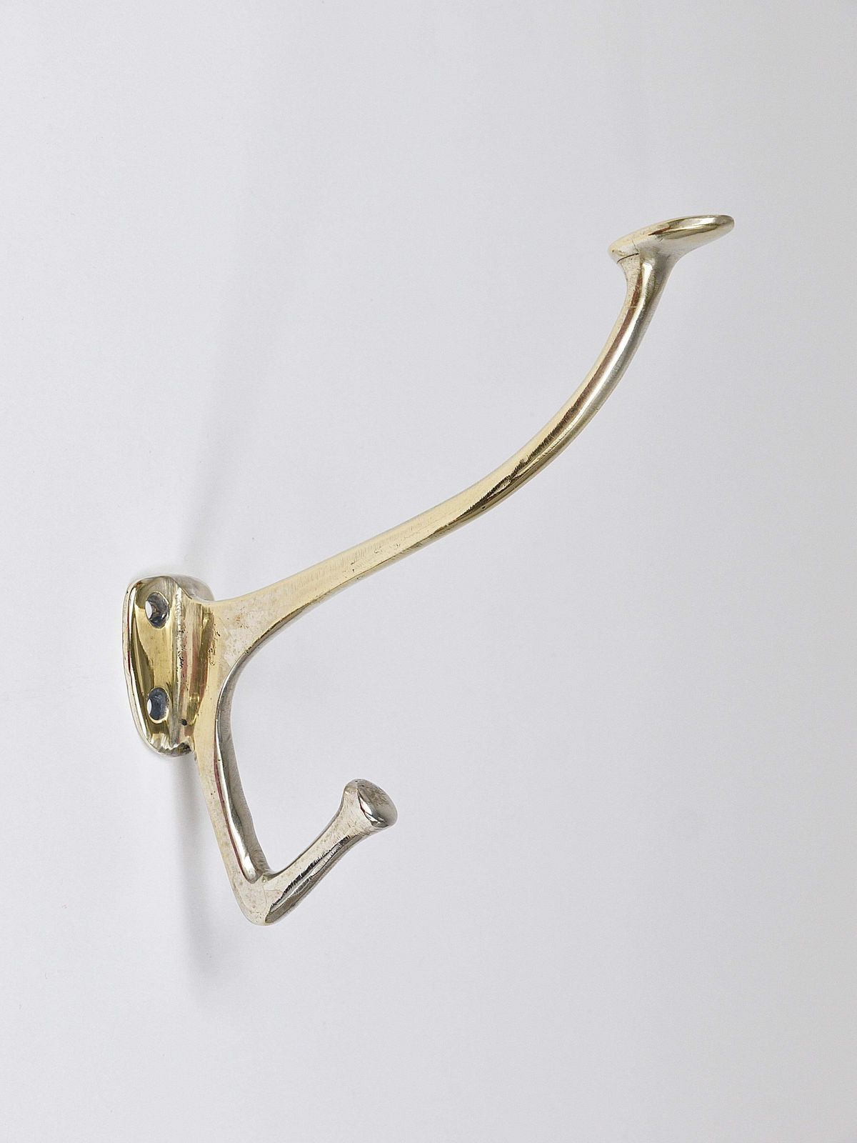 Up To 6 Adolf Loos Art Nouveau Nickel Brass Wall Hooks Café Capua Vienna, 1900s photo vintage