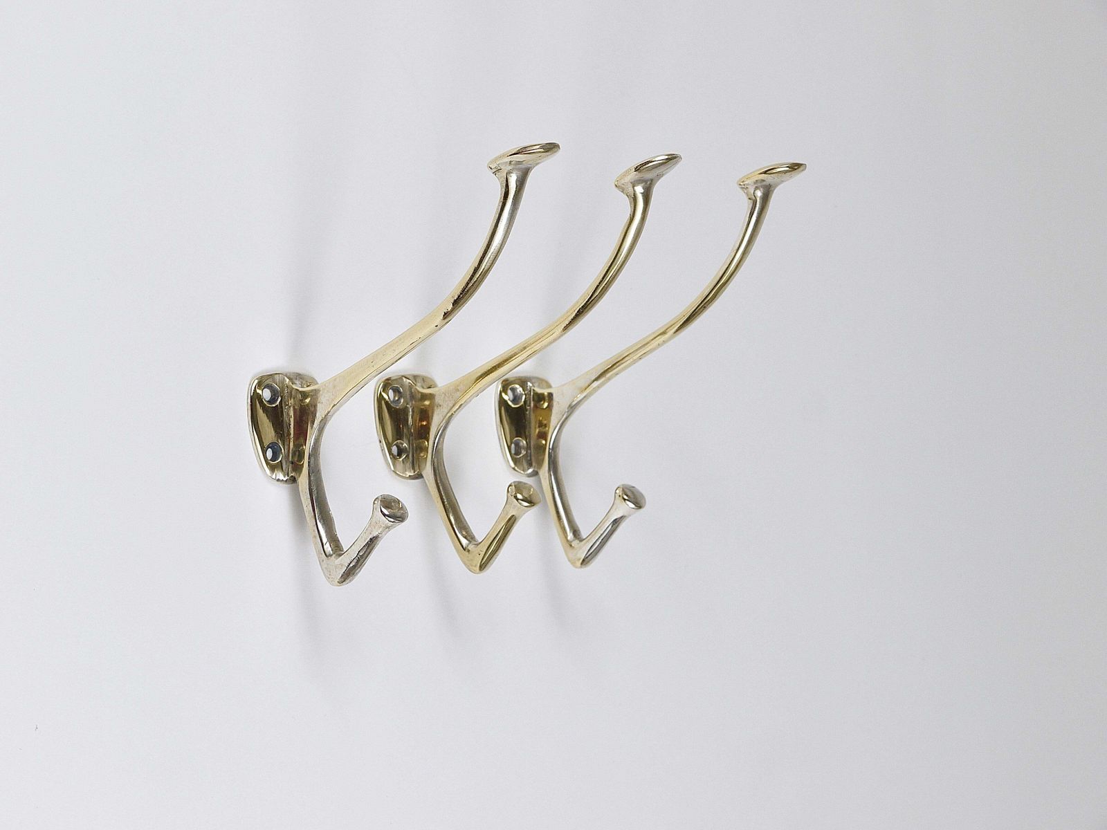 photo vinterior Up To 6 Adolf Loos Art Nouveau Nickel Brass Wall Hooks Café Capua Vienna, 1900s