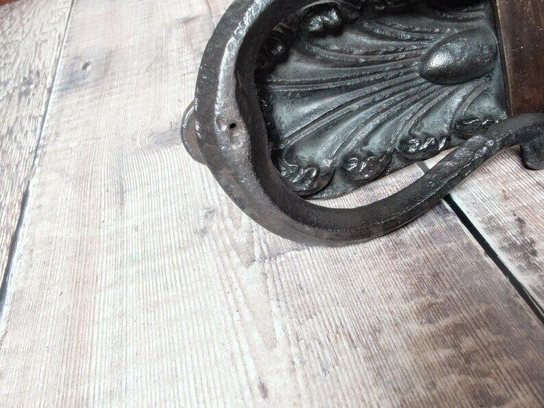 Cast Iron Door Knocker, Antique Cast Iron Door Knocker, Old Iron Door Knocker photo buy