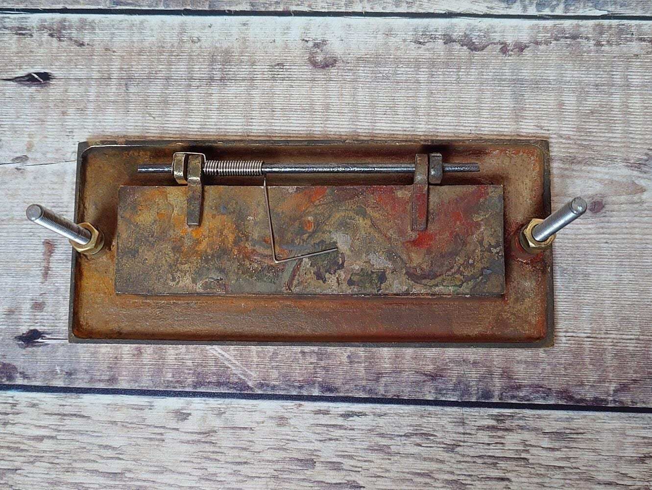 Polished Brass Door Letter Plate, Heavy Brass Mail Box Slot photo vintage