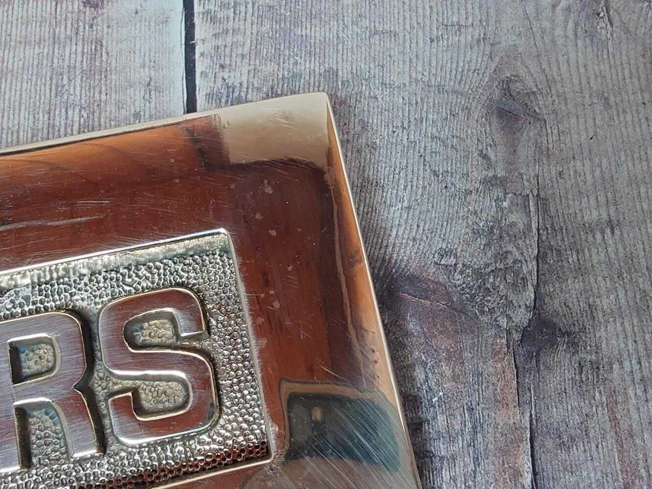 photo furniture Polished Brass Door Letter Plate, Heavy Brass Mail Box Slot