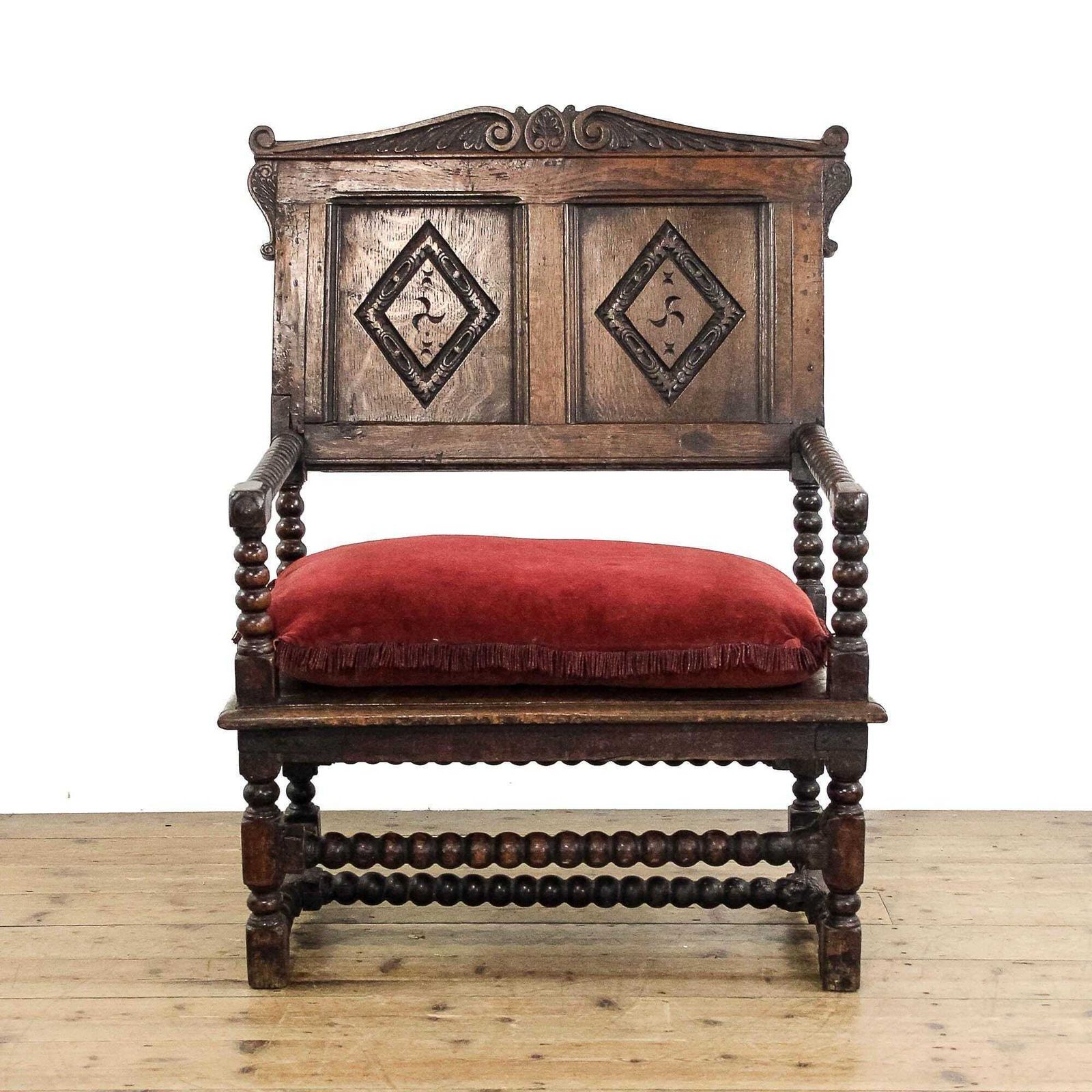 Antique 18th Century Bobbin Oak Armchair | Antique Chair | Antique Seating | Victorian Antiques | Early Antiques (M 5911) photo furniture