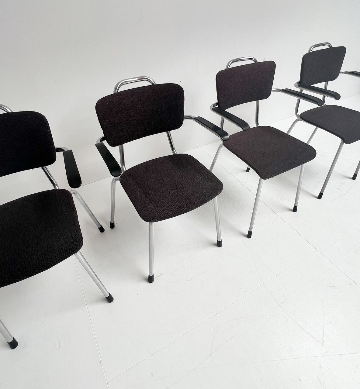 Set Of 4 Dutch Originals 115 Gispen Chairs, 1960s photo vinterior
