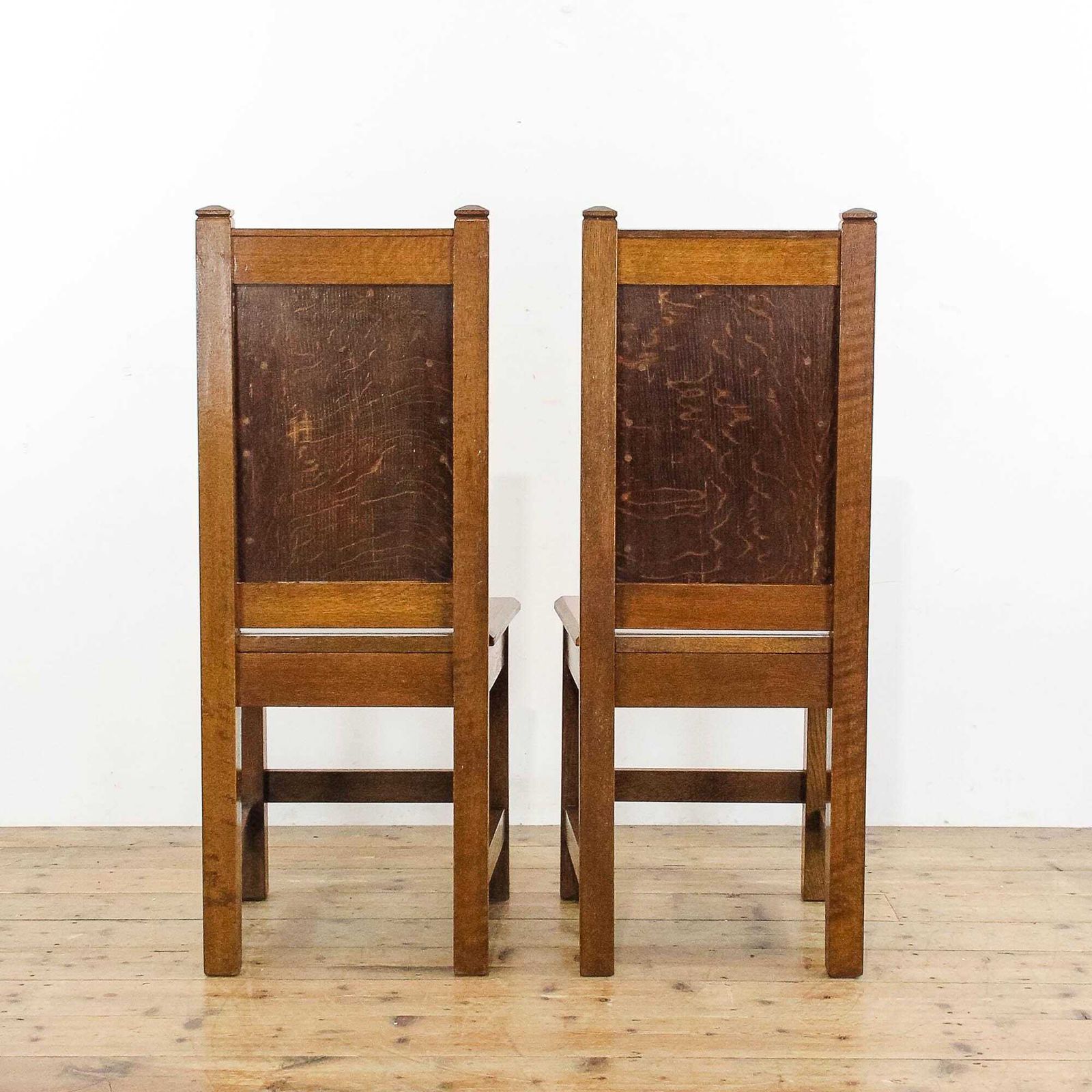 Pair Of Vintage Oak Hall Chairs | Carved Oak | Hallway | Vintage Furniture | Vintage Chair | Pair Of Chairs (M 5920) photo Furniture