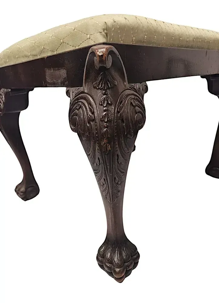 A Fabulous Early 20th Century Stool In The Georgian Irish Style photo Furniture