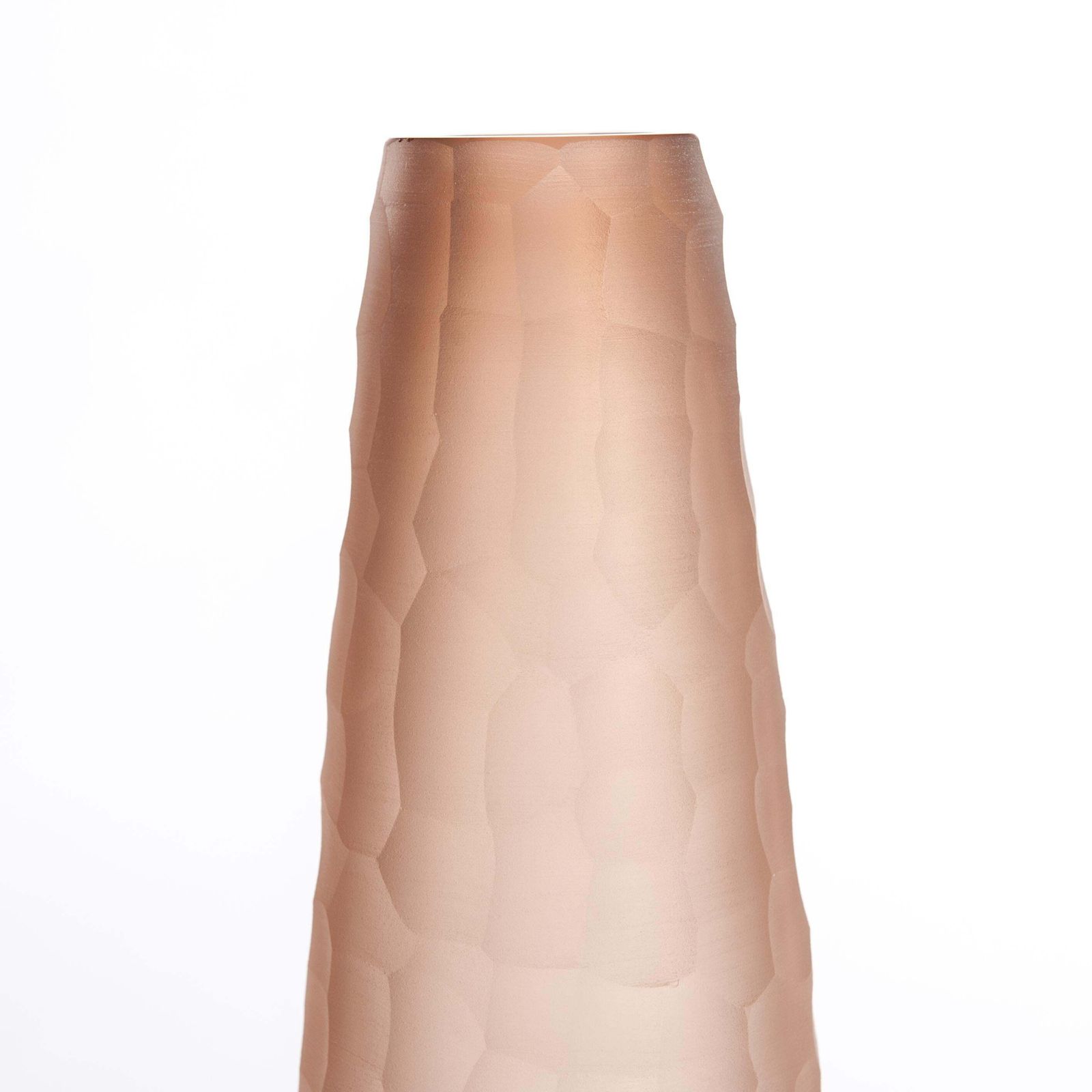 Large Bottle Shaped Midcentury Murano Glass Vase Old Rose To Dark Rose, Signed photo for sale