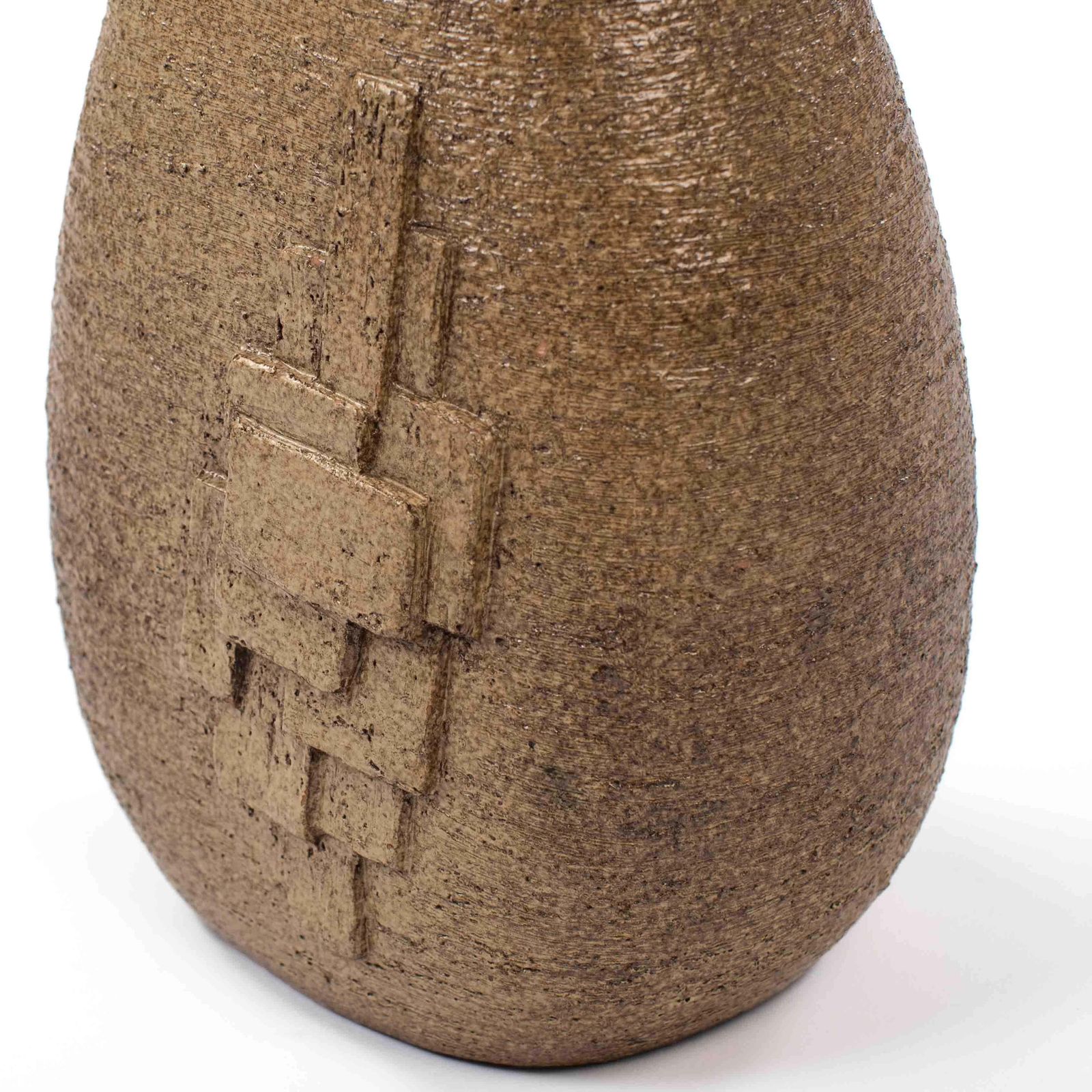 photo vinterior French Mid Century Ceramic Vase With Geometric Decoration By G. Masarra, 1950s