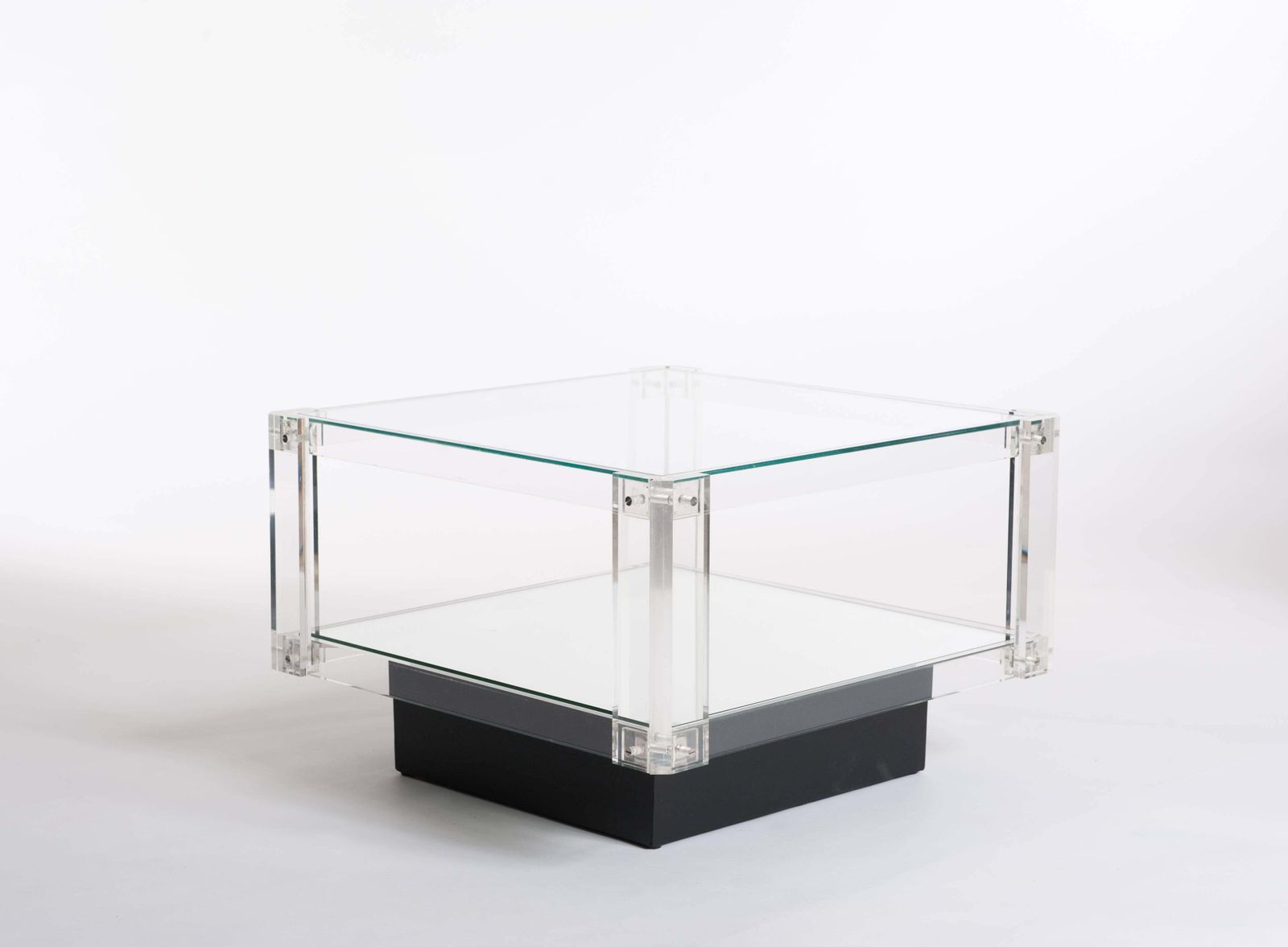 Pair Of Scandinavian Acrylic Glass Side Tables From The 1960s photo Furniture