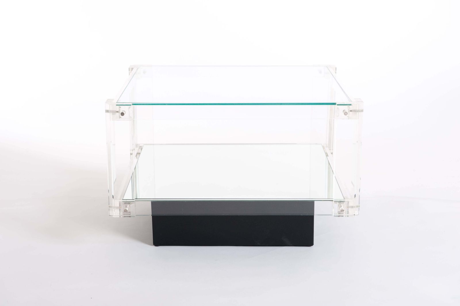 Pair Of Scandinavian Acrylic Glass Side Tables From The 1960s photo vinterior