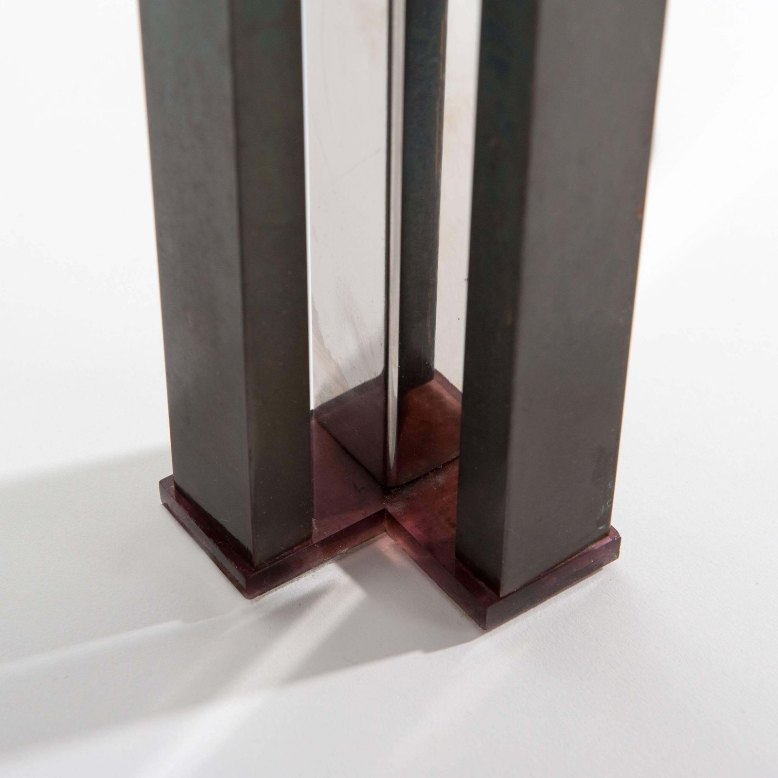 photo for sale Mid Century Italian Chrome   Bronze   Bakelite Console Table By Romeo Rega 1970s