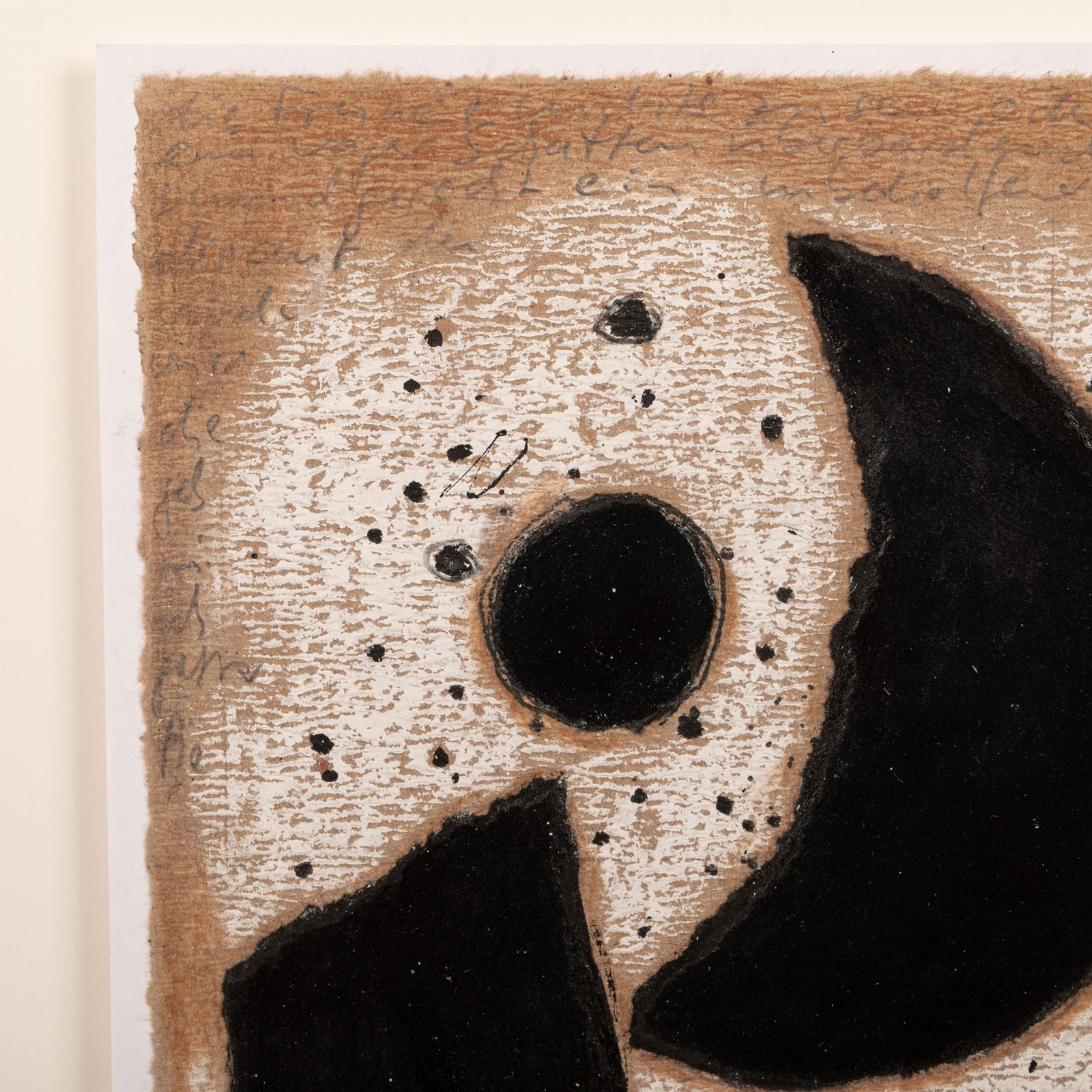 Pair Of Abstract Collages Brown Black Monogrammed And Dated Norbert Krabbe, 1997 photo vinterior