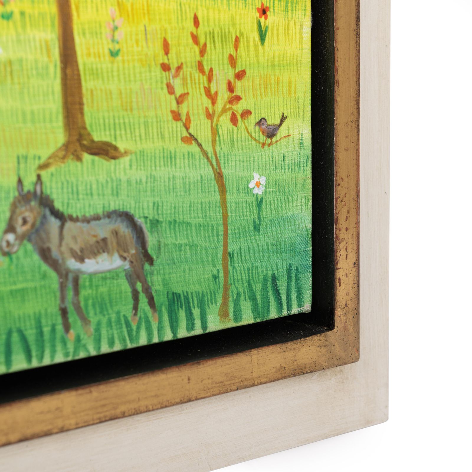 Naive Illustrated Landscape In Bright Green Yellow Colors By Nicole Fourcroy photo 1891.0