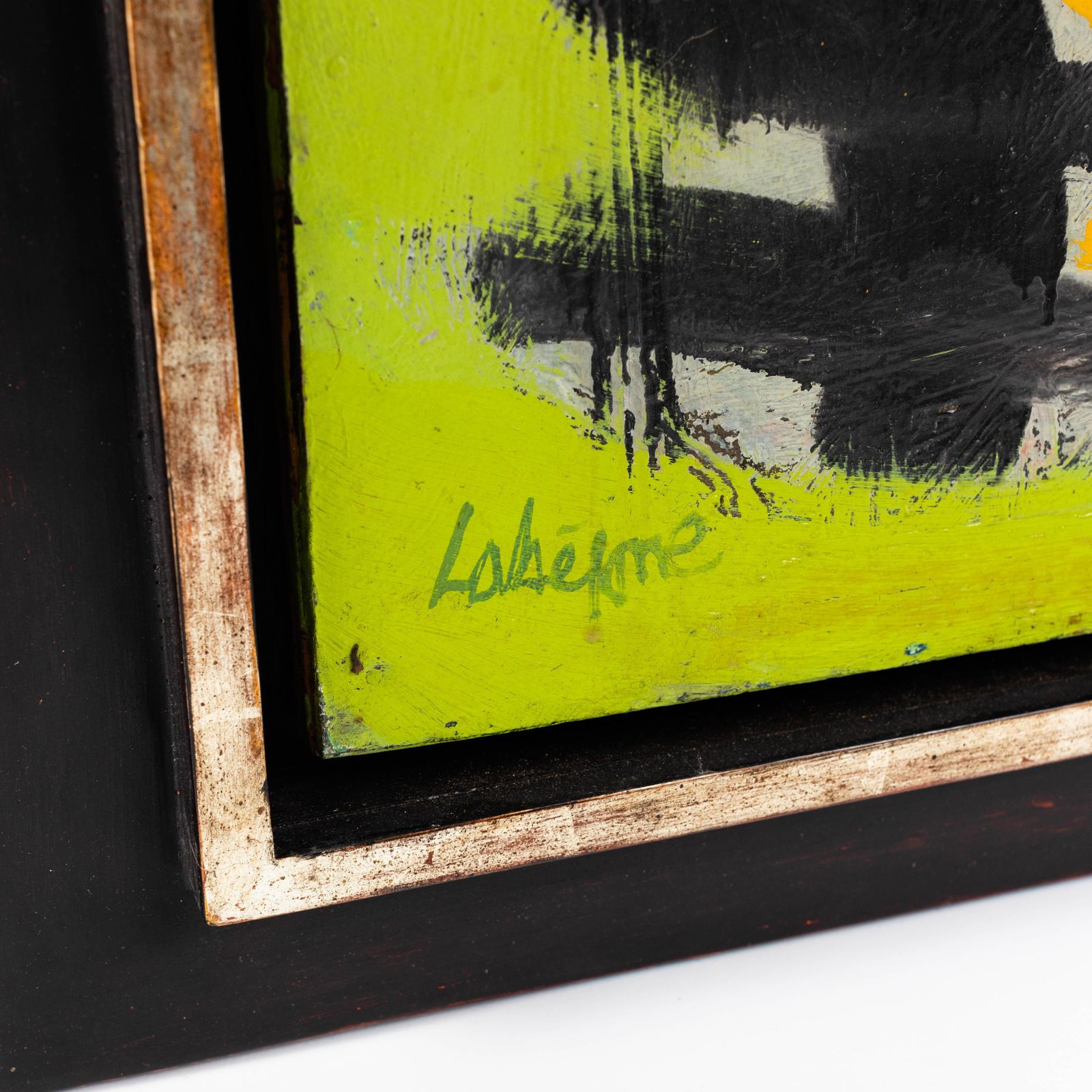 Abstract Still Life In Green Orange Black By The French Painter Serge Labégorre photo 2923.0