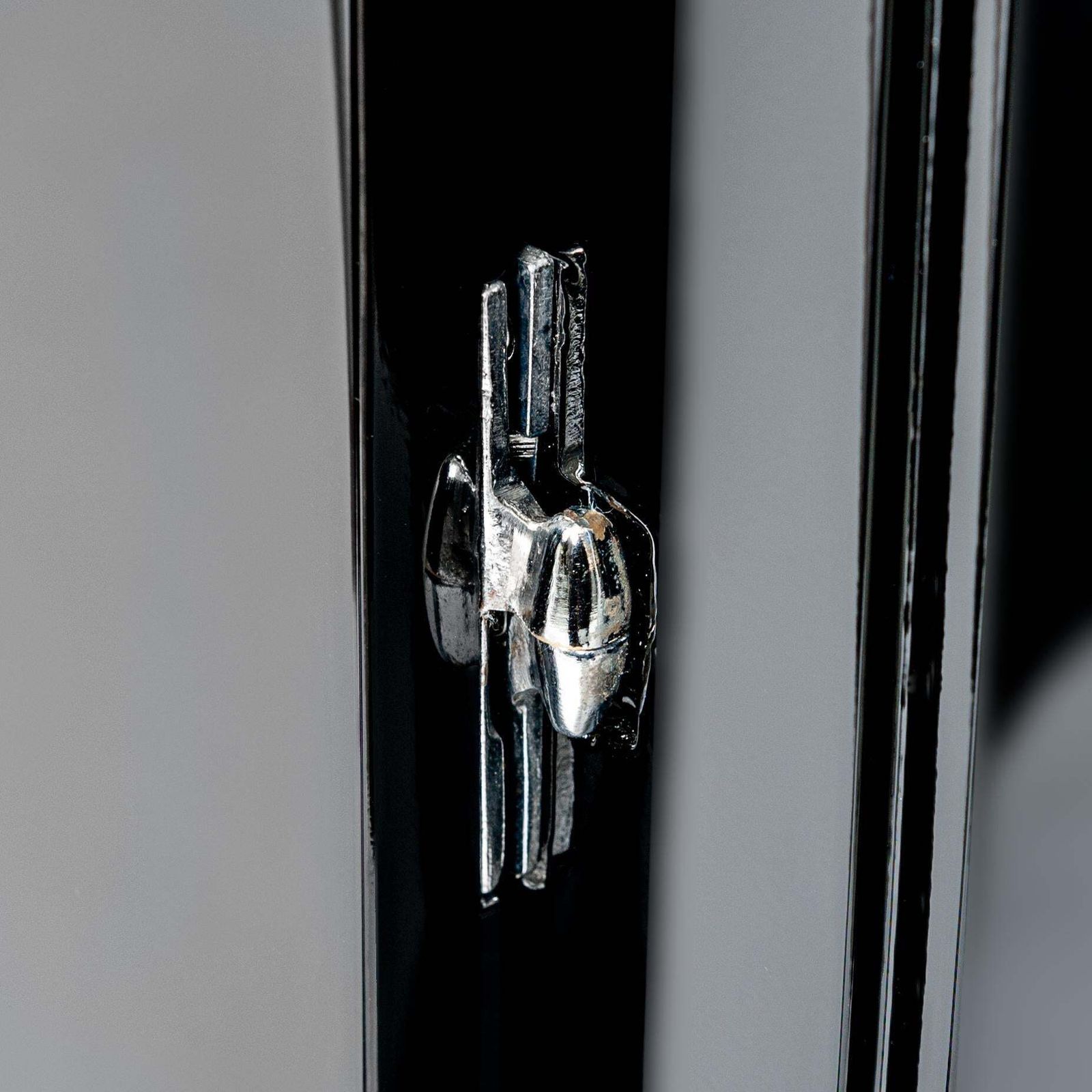 photo furniture French Cubistic Art Deco Bar Cabinet Black High Gloss Finish From The 1930s