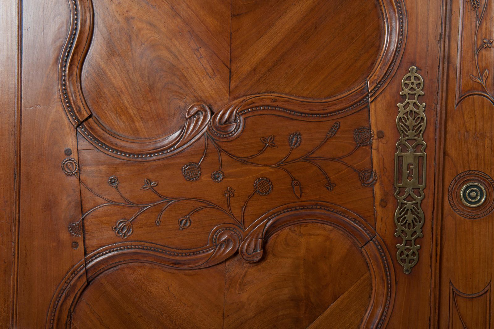 photo furniture French 18th Century Transition Cherrywood Armoire Cupboard, Circa 1760
