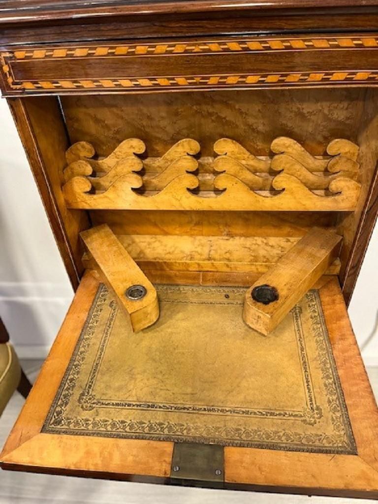 photo for sale Small French Travel Secretary Napoleon III In Rosewood And Boxwood Veneer 1860s