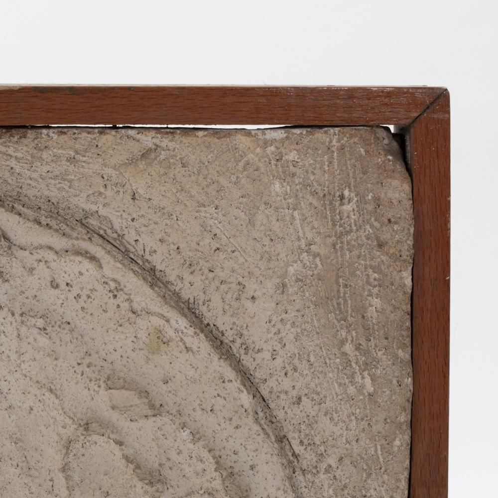 Italian Mid Century Sculptural Figurative Sandstone Wall Pannel Signed 1950s photo buy